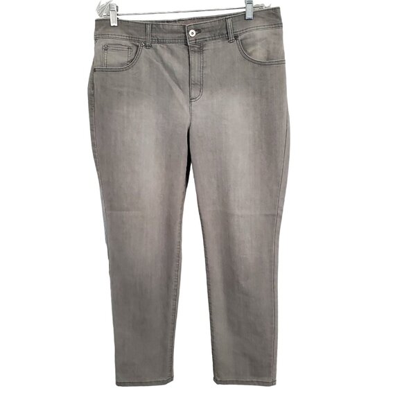 Chico's Denim - Chico's 2 Size L 12 Jeans Ankle Denim Stretch Mid Rise 5 Pocket